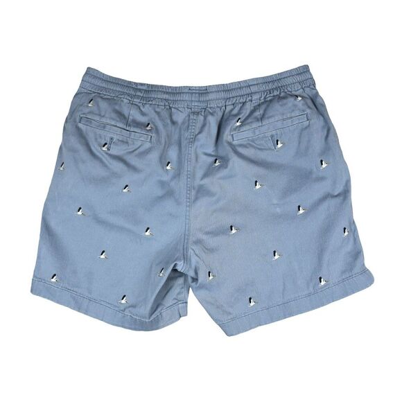 J Crew Sportsman Outfitter Mens L Faded Heavyweight Above Knee Birds Shorts - Picture 2 of 7